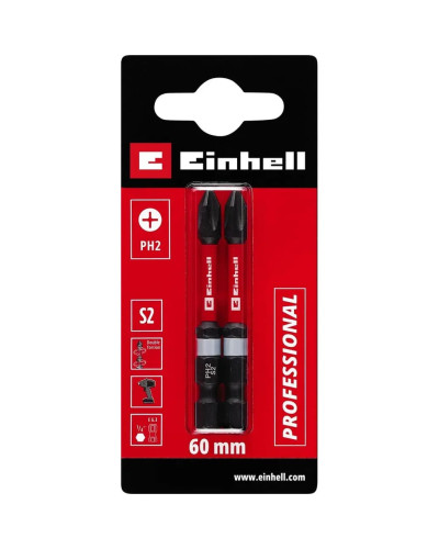Бита двойной торсион Einhell PH2, S2, 60 мм, 2 шт