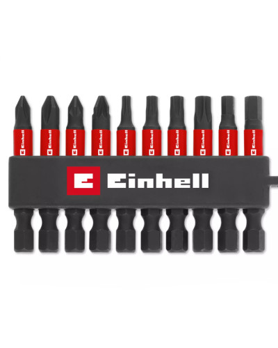 Набор ударных насадок Einhell, 10 шт и карабин
