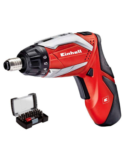 Аккумуляторная отвертка Einhell TE-SD 3,6 Li Kit, з/у, набор 32 бит