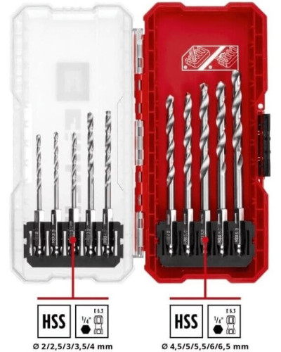 Набор сверл по металлу HSS Einhell S-Case 10 шт.