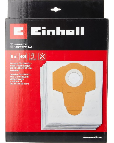 Мешки синтетические к пылесосам Einhell 30-50 л, 5 шт