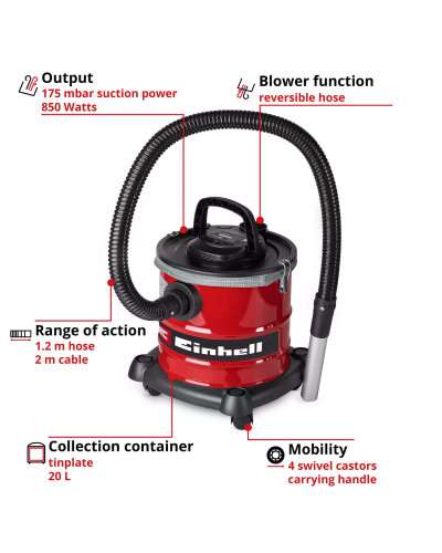 Пылесос для сбора золы Einhell TC-AV 2032 DW