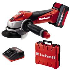 Аккумуляторная угловая шлифмашина Einhell TE-AG 18/115 Li Kit, 1 акб X-Change 18 V 3 Ah, з/у в кейсе