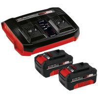 Комплект Einhell Power X-Change із двох акумуляторів 18V 4 Ah та подвійного зарядного пристрою