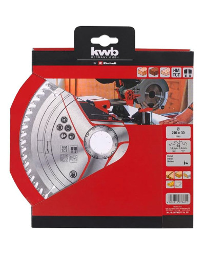 Пильный диск по дереву Einhell 210х30х1.2 мм T64 KWB